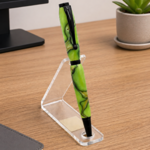 Army Green Lava Slimline Acrylic Handmade Pen | Custom Turned Ballpoint Pen | Military Inspired Gift Pen