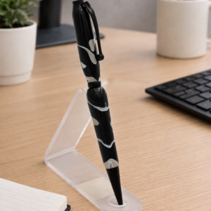 Black Wave Slimline Pen On Desk