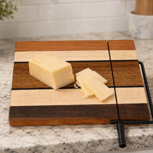 Handmade Cheese Slicer Board | Exotic Hardwood Wire Cheese Cutter | Wedding & Housewarming Gift
