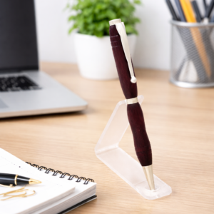 Padauk Slimline Handmade Wooden Pen | African Padauk Custom Turned Ballpoint Pen | Exotic Wood Gift Pen
