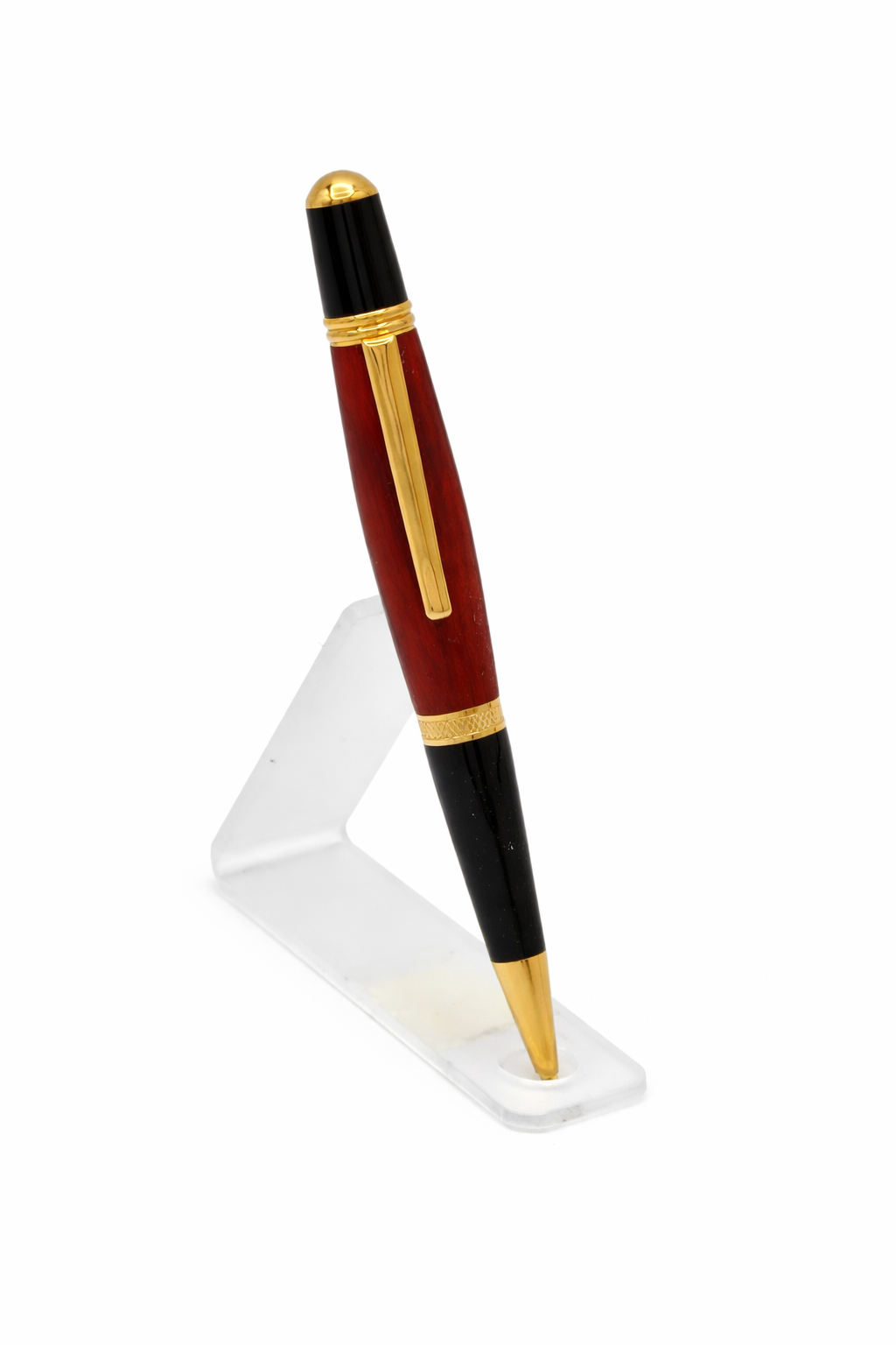 African Padauk Executive Twist Pen | Handmade Exotic Wood Ballpoint Pen | Custom Turned Luxury Writing Pen - Image 2